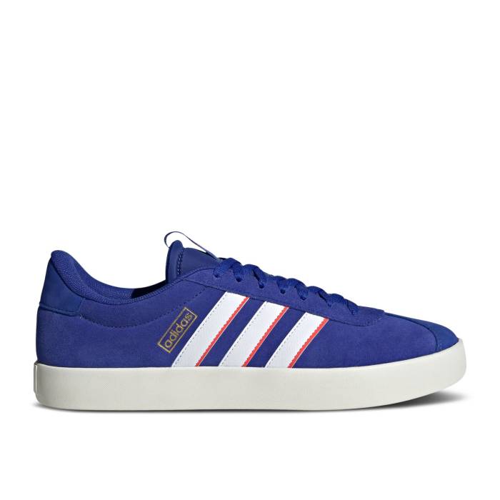 アディダス Adidas 【 Vl Court 3.0 \u0027Semi Lucid Blue\u0027 Men Semi Lucid Blue/Cloud White/Bright Red 】 厚地の外套 メンズ 青み 青色 白いこと 白いこと Red 赤・赤いこと
