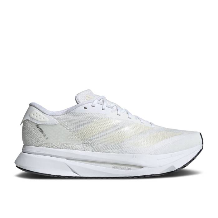 アディダス Adidas 【 Adizero Sl2 White Zero Metallic Men Cloud White/Zero Metallic/Dash Grey 】 アディゼロ ゼロ メンズ 白色 ホワイト ゼロ 灰色 グレー