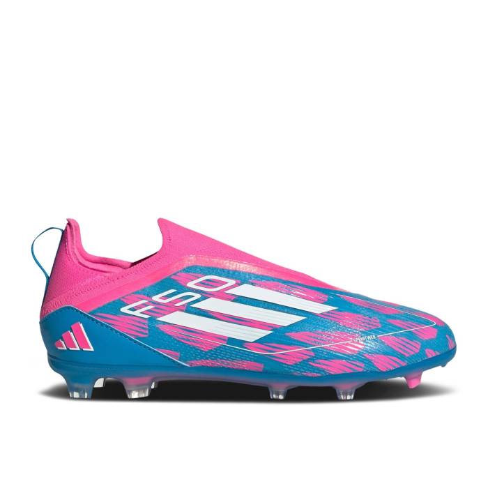 アディダス Adidas 【 Adizero F50 Pro Laceless Fg K 'Reemergence Pack' Youth Solar Blue/Cloud White/Solar Pink 】 アディゼロ プロ ジュニア キッズ 青色 ブルー 白色 ホワイト pink ピンク|スニケス