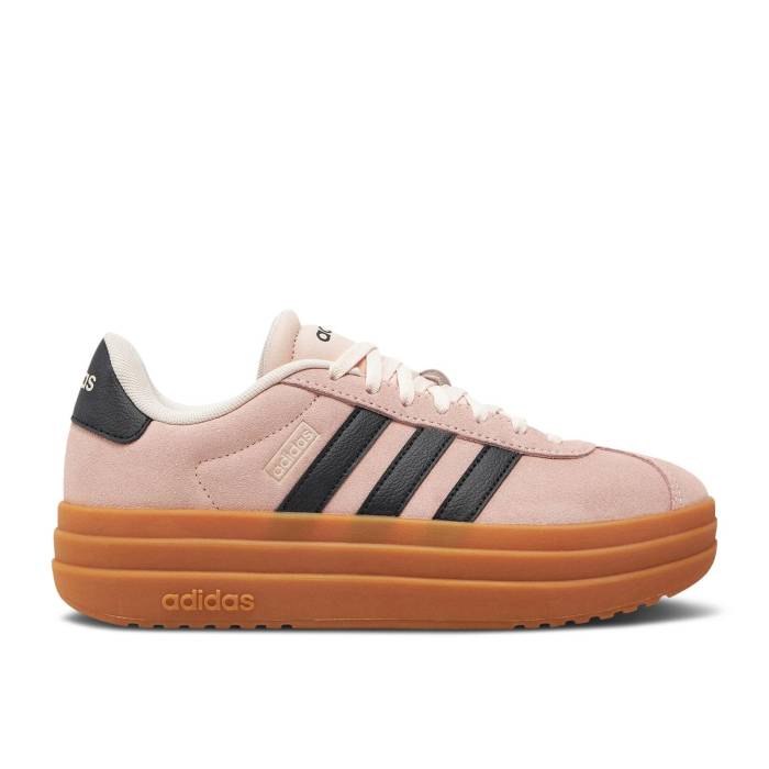 アディダス Adidas 【 Wmns Vl Court Bold \u0027Wonder Quartz\u0027 Women Wonder Quartz/Core Black/Wonder Beige 】 厚地の外套 レディース 中核グループ 黒いこと 黒いこと ベージュ