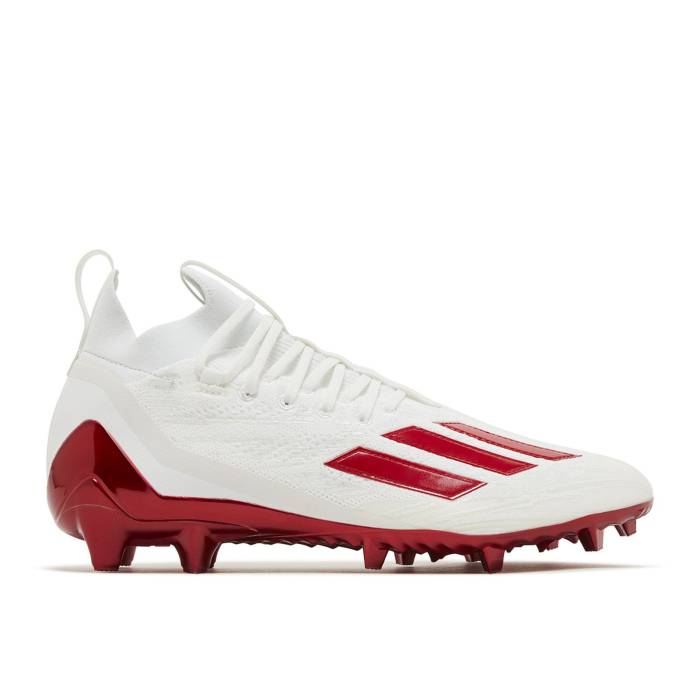 アディダス Adidas 【 Adizero Primeknit Cleats 'White Team Power Red' Men Footwear White/Team Power Red/Footwear White 】 アディゼロ クリーツ スパイク Team チーム Power パワー メンズ 白色 ホワイト Team チーム Power パ|スニケス