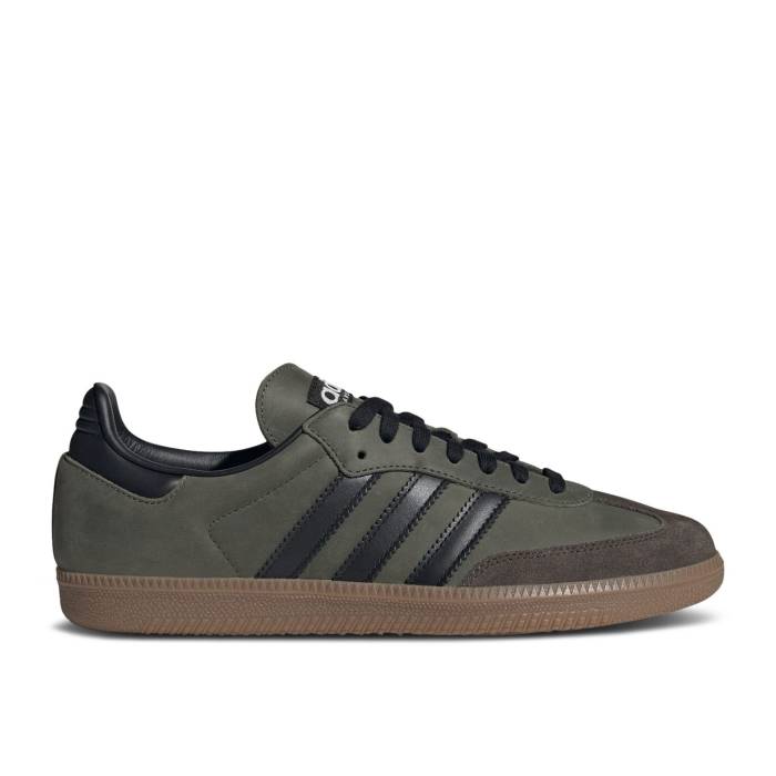 アディダス Adidas 【 Samba Og \u0027Base Green Black\u0027 Men Base Green/Core Black/Brown Desert 】 サンバ green 緑・緑であること メンズ green 緑・緑であること 中核グループ 黒いこと 黒いこと 赤銅色 赤銅色 靴-メンズ靴