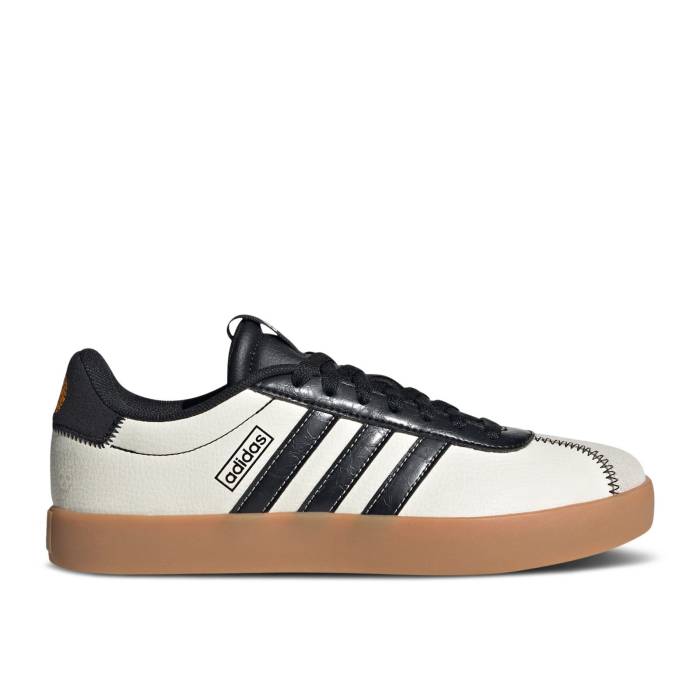 アディダス Adidas 【 Vl Court 3.0 \u0027Dia De Los Muertos Pack - Off White Black\u0027 Men Off White/Core Black/Off White 】 厚地の外套 白いこと 白いこと メンズ 白いこと 白いこと 中核グループ 黒いこと 黒いこと メンズ靴-スニーカー-靴