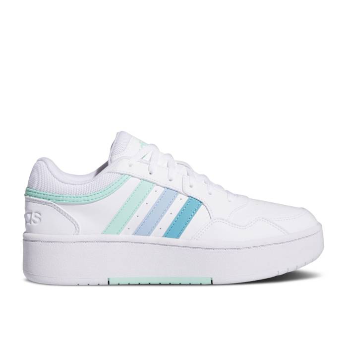 アディダス Adidas 【 Wmns Hoops 3.0 Bold Low \u0027White Preloved Blue Mint\u0027 Women Cloud White/Preloved Blue/Supplier Colour 】 青碧 青碧 レディース 白いこと 白いこと 青碧 青碧