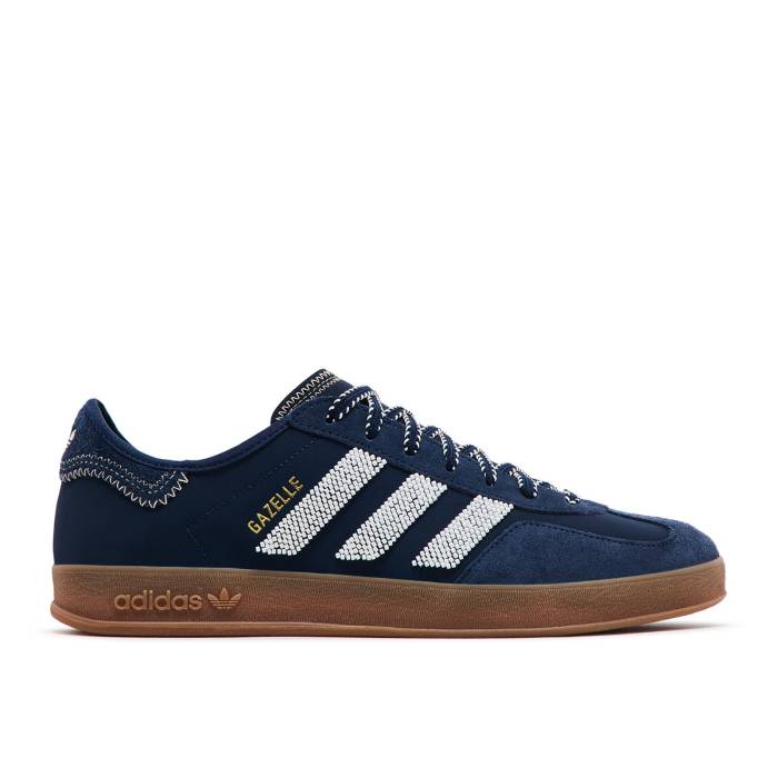 アディダス Adidas 【 Clot X Gazelle Indoor 'Collegiate Navy Off White' Men Collegiate Navy/Off White/Gum 】 クロット ガゼル 紺色 ネイビー メンズ 紺色 ネイビー 白色 ホワイト｜スニケス 34,125円