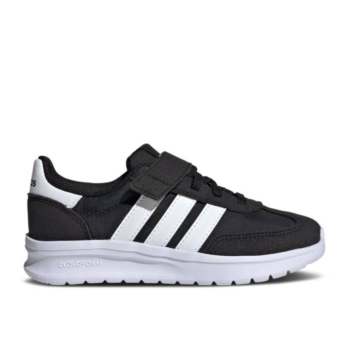 アディダス Adidas 【 Run 70S 2.0 C Black White Youth Core Black/Cloud White/Gum 】 ラン ジュニア キッズ コア 黒色 ブラック 白色 ホワイト
