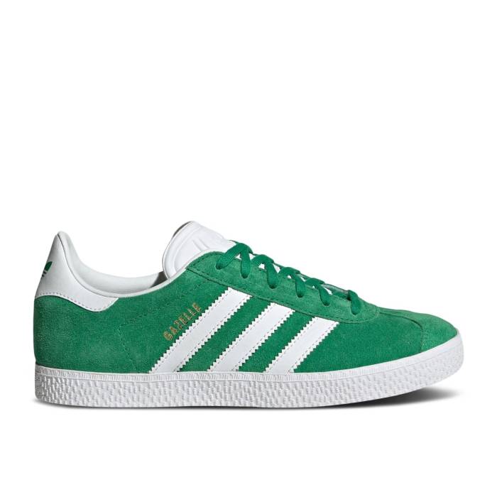 アディダス Adidas 【 Gazelle J 'Green White' Youth Green/Cloud White/Gold Metallic 】 ガゼル ジュニア キッズ green 緑・グリーン 白色 ホワイト ゴールド|スニケス