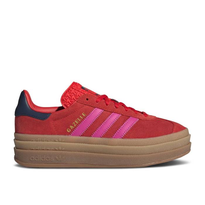 アディダス Adidas 【 Wmns Gazelle Bold Red Lucid Fuchsia Women Red/Semi Lucid Fuchsia/Night Indigo 】 ガゼル レディース Red 赤・レッド ナイト 藍色・インディゴ