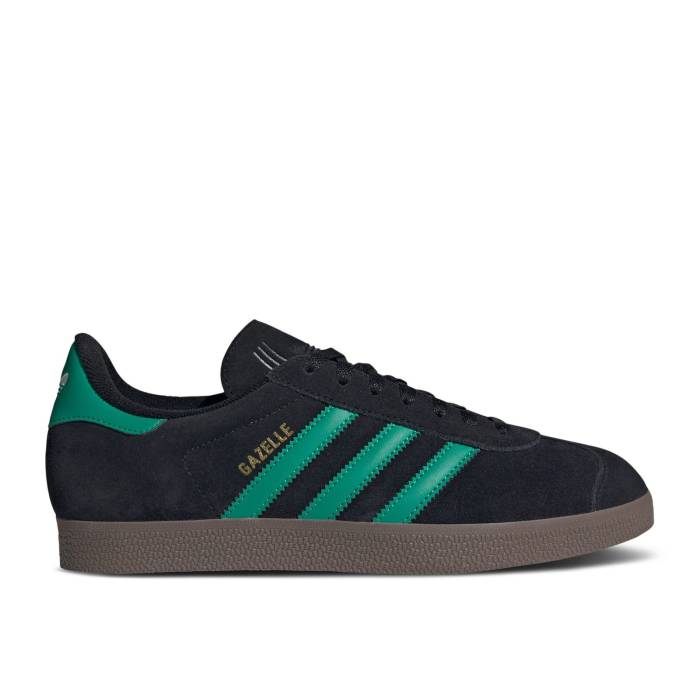 アディダス Adidas 【 Gazelle \u0027Black Court Green\u0027 Men Core Black/Court Green/Cloud White 】 ガゼル 厚地の外套 メンズ 中核グループ 黒いこと 黒いこと 厚地の外套 green 緑・緑であること 白いこと 白いこと 靴-スニーカー-メンズ靴