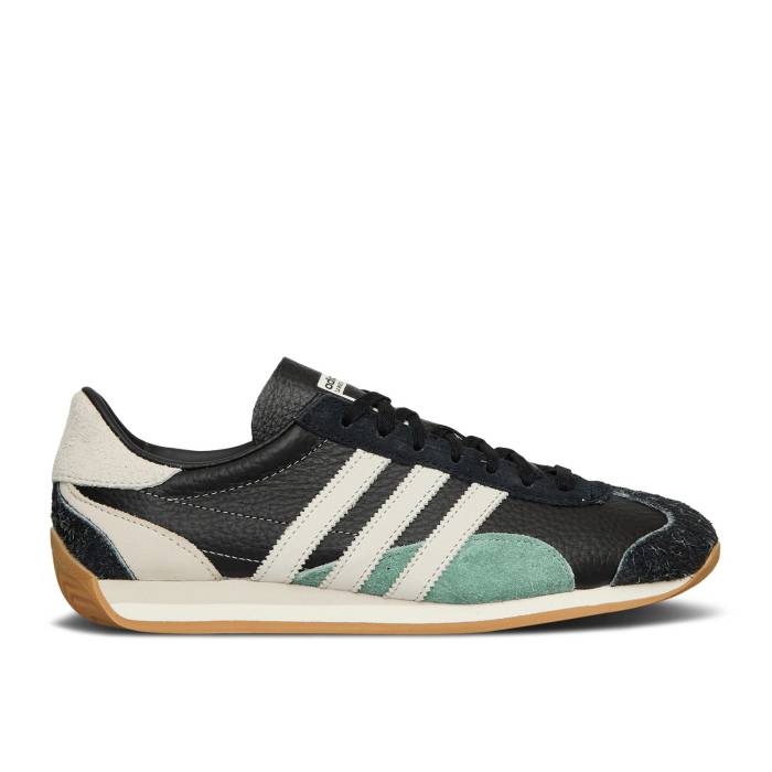 アディダス Adidas 【 Wmns Country Og \u0027Black White Silver Green\u0027 Women Core Black/Cloud White/Silver Green 】 カントリー 白いこと 白いこと Silver しろがね色・しろがね色 レディース 中核グループ 黒いこと 黒いこと 白いこと 白いこと Silver 銀