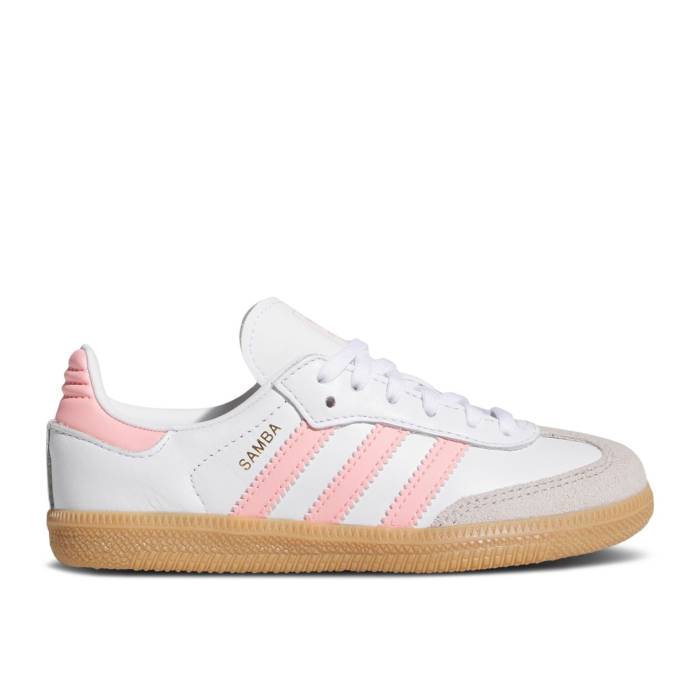 アディダス Adidas 【 Samba Og C 'White Semi Pink Spark' Youth Cloud White/Semi Pink Spark/Gum 】 サンバ pink ピンク ジュニア キッズ 白色 ホワイト pink ピンク｜スニケス