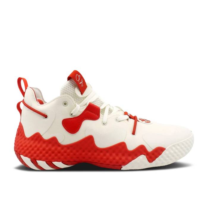 アディダス Adidas 【 Harden Vol. 6 \u0027Off White College Red\u0027 Men Off White/Off White/Team College Red 】 ハーデン 白いこと 白いこと 単科大学 メンズ 白いこと 白いこと Team 野球クラブ 単科大学 Red 赤・赤いこと