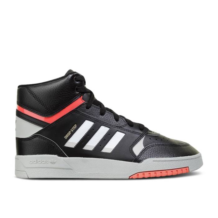 アディダス Adidas 【 Drop Step Black Light Granite Solar Red Men Core Black/Light Granite/Solar Red 】 メンズ コア 黒色 ブラック Red 赤・レッド