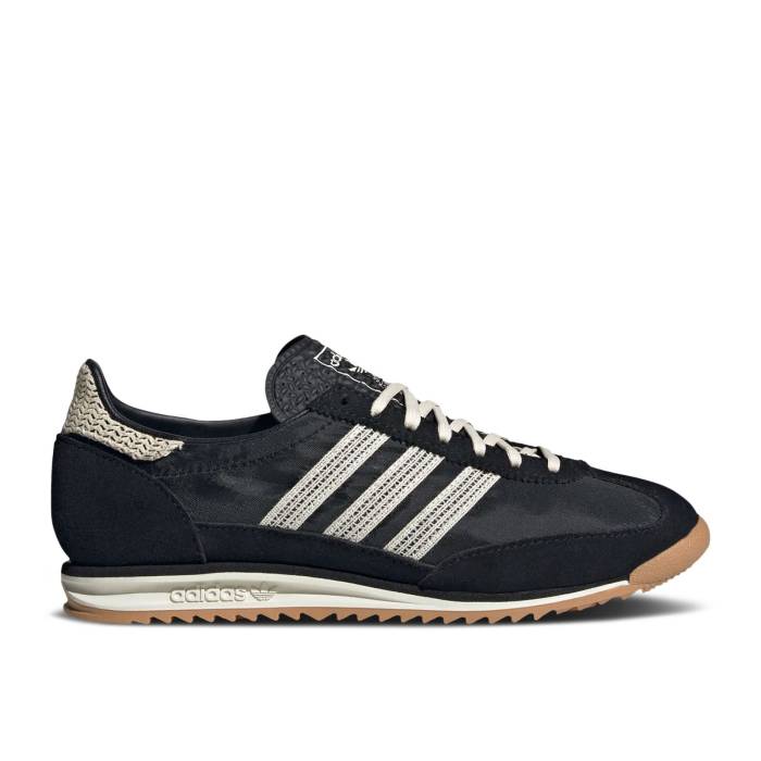 アディダス Adidas 【 Wmns Sl72 Og \u0027Crochet Pack - Black\u0027 Women Core Black/Wonder White/Off White 】 レディース 中核グループ 黒いこと 黒いこと 白いこと 白いこと