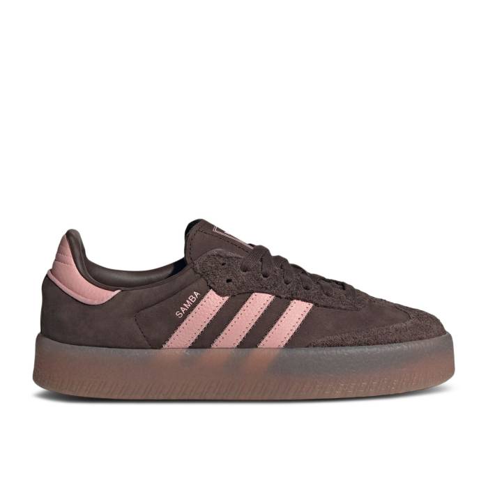 アディダス Adidas 【 Wmns Sambae Dark Brown Wonder Mauve Women Dark Brown/Wonder Mauve/Gum M2 】 茶色 ブラウン レディース 茶色 ブラウン
