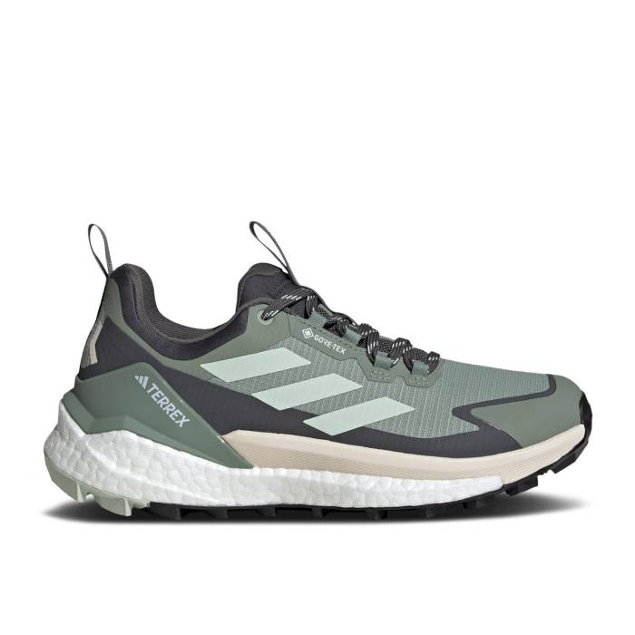 アディダス Adidas 【 Wmns Terrex Free Hiker 2.0 Low Gore-Tex \u0027Silver Green\u0027 Women Silver Green/Linen Green/Grey Six 】 無償性 ゴアテックス レディース Silver しろがね色・しろがね色 green 緑・緑であること 薄墨色 薄墨色