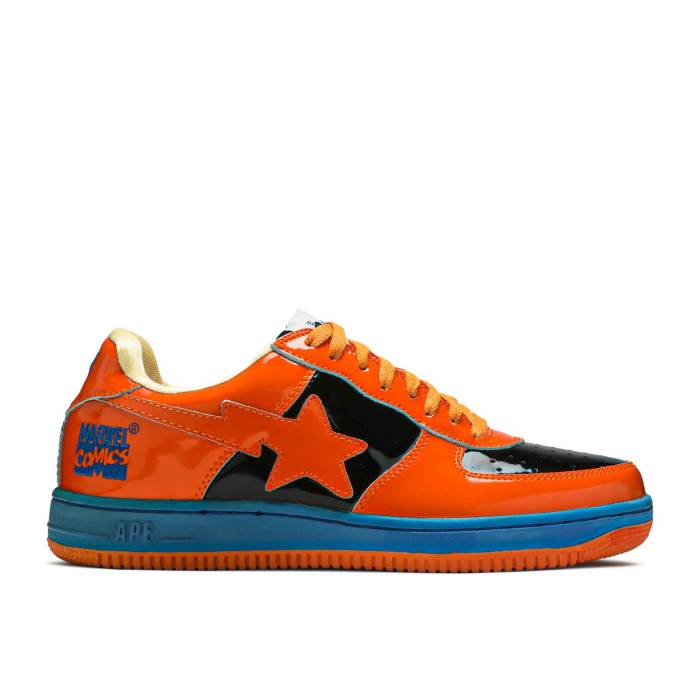ベイプ Bape 【 Marvel Comics X Sta Fs-001 Low 'Human Torch' Men Orange/Black 】 コミックス メンズ orange 橙・オレンジ 黒色 ブラック