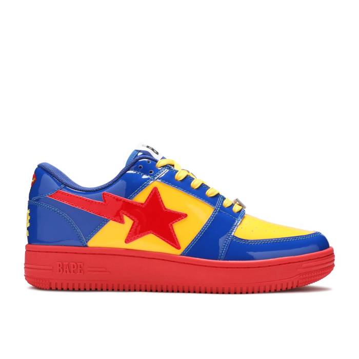 ベイプ Bape 【 Dc Comics X Sta Low M1 'Superman' Men Blue/Yellow/Red 】 DC ディーシー コミックス 靴 メンズ靴 スニーカー メンズ 青色 ブルー yellow 黄色・イエロー Red 赤・レッド画像
