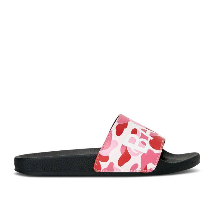 ベイプ Bape 【 Abc Camo Slide Pink Text Men Pink 】 カモ柄 Slide サンダル メンズ pink ピンク