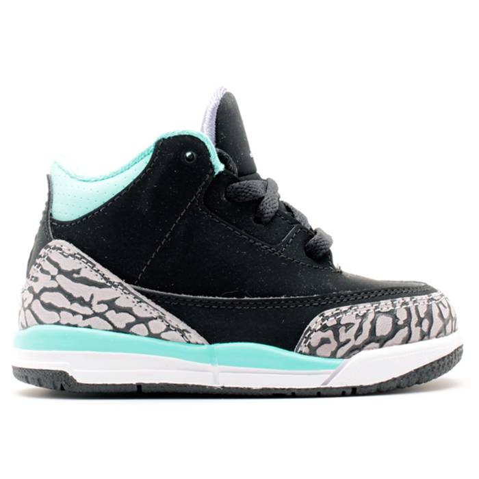 ナイキ　エアジョーダン Air Jordan 【 Jordan 3 Retro Gt Infant Blk/Irn Prpl-Blchd Trq-Wlf Gry 】 レトロ ベビー