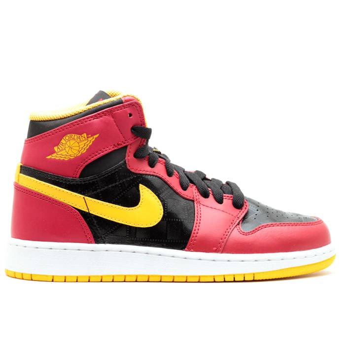 ナイキ エアジョーダン Air Jordan 【 Jordan 1 Retro High Og Gs 'Highlight Reel' Youth Black/Gym Red-University Gold 】 レトロ ハイ ジュニア キッズ 黒色 ブラック ゴールド|スニケス