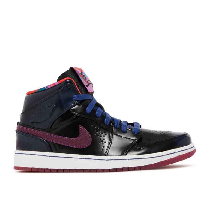 ナイキ エアジョーダン Air Jordan 【 Jordan 1 Mid Nouveau Yoth \u0027Deep Royal\u0027 Men Dp Royal Blue/Rd Vlt-Blk-Wht 】 ミッド メンズ 青味 青味