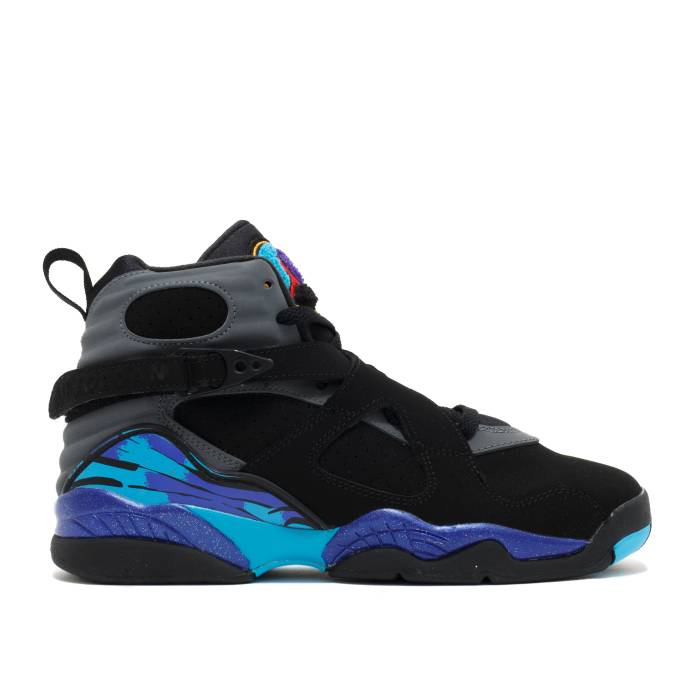 ナイキ　エアジョーダン Air Jordan 【 Jordan 8 Retro Bg 'Aqua' 2015 Youth Black/Midnight Fog/Bright Concord/True Red 】 レトロ ジュニア キッズ 黒色 ブラック コンコルド・コンコード Red 赤・レッド｜スニケス