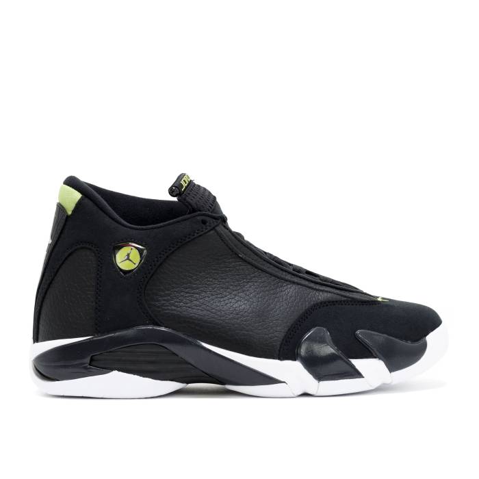 ナイキ　エアジョーダン Air Jordan 【 Jordan 14 Retro 'Indiglo' 2016 Men Black/Black/White/Vivid Green 】 レトロ メンズ 黒色 ブラック 白色 ホワイト green 緑・グリーン