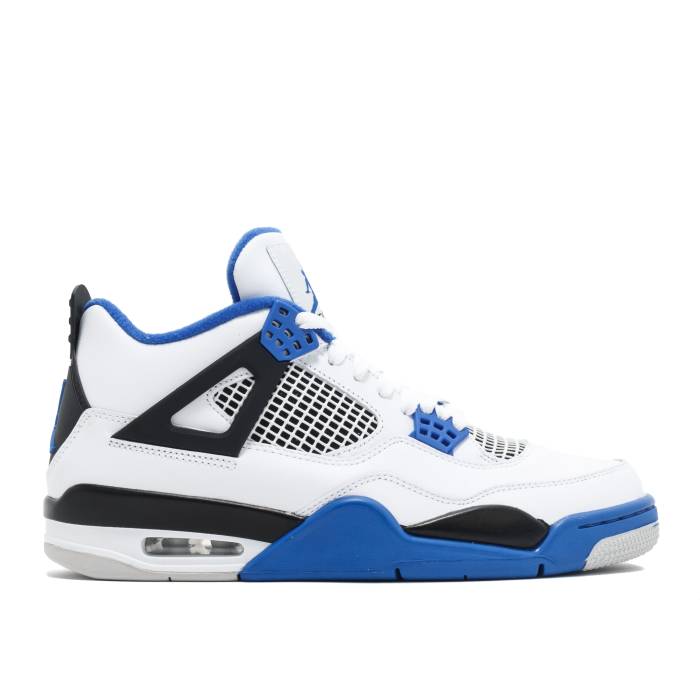 ナイキ エアジョーダン Air Jordan 【 Jordan 4 Retro \u0027Motorsports\u0027 Men White/Game Royal/Black 】 レトロ メンズ 白いこと 白いこと Game 取り組み 黒いこと 黒いこと