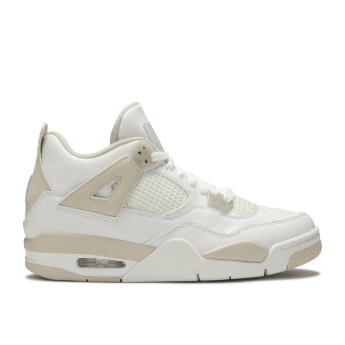 ナイキ　エアジョーダン Air Jordan 【 Jordan 4 Retro Gs 'Linen' 2017 Youth White/Boarder Blue/Light Sand 】 レトロ ジュニア キッズ 白色 ホワイト 青色 ブルー 砂色・サンド