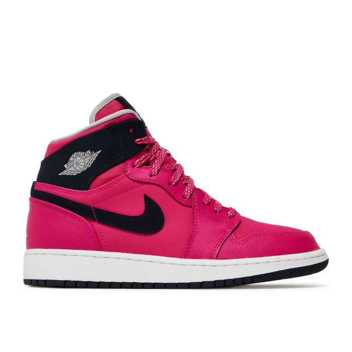 ナイキ エアジョーダン Air Jordan 【 Jordan 1 Retro High Gg \u0027Vivid Pink\u0027 Youth Vivid Pink/Dark Obsidian-Wolf Grey-White 】 レトロ ご機嫌 御坊っちゃん キッズ pink サクラ色 キッズ・ベビー・マタニティ-キッズファッション-スニーカー