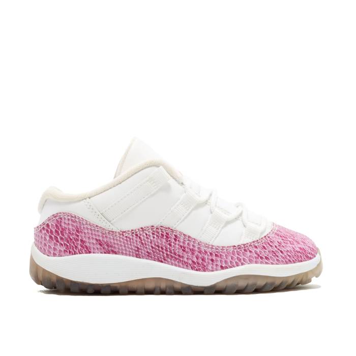 ナイキ エアジョーダン Air Jordan 【 Jordan 11 Retro Toddler \u0027Pink Snakeskin\u0027 Infant White/Black-Pink 】 レトロ もの言う花 乳飲み子用 もの言う花 白いこと 白いこと