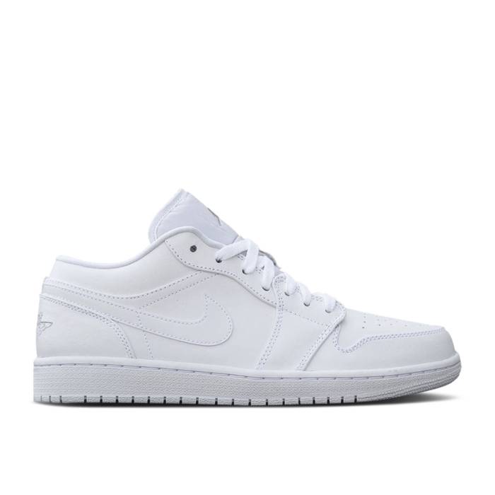 ナイキ　エアジョーダン Air Jordan 【 Jordan 1 Retro Low 'White' Men White/Metallic Silver-White 】 レトロ メンズ 白色 ホワイト｜スニケス