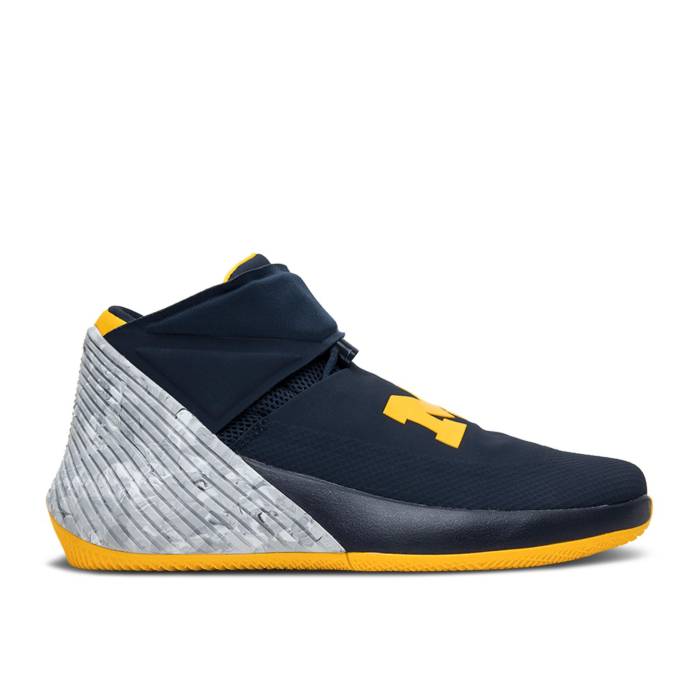 ナイキ エアジョーダン Air Jordan 【 Jordan Why Not Zer0.1 \u0027Michigan\u0027 Men College Navy/Amarillo-White 】 メンズ 単科大学 紺色 米国海軍