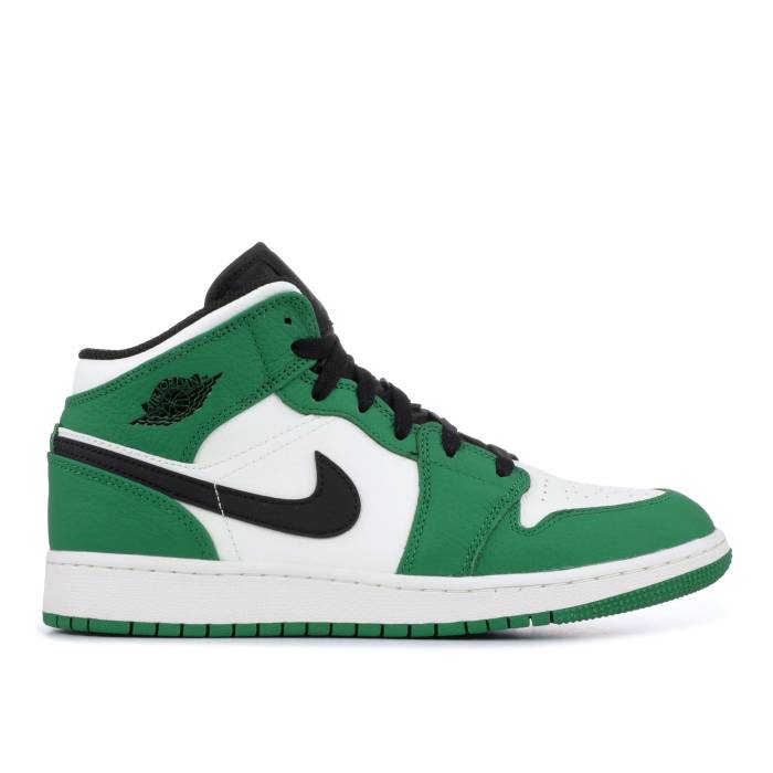 ナイキ　エアジョーダン Air Jordan 【 Jordan 1 Mid Se Gs 'Pine Green' Youth Pine Green/Black-Sail-Pine Green 】 ミッド ジュニア キッズ green 緑・グリーン｜スニケス