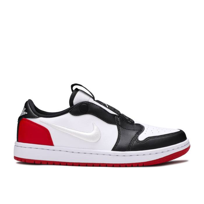 ナイキ エアジョーダン Air Jordan 【 Wmns Jordan 1 Low Slip \u0027Black Toe\u0027 Women Black/White/Red 】 レディース 黒いこと 黒いこと 白いこと 白いこと Red 赤・赤いこと
