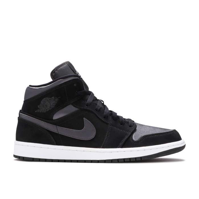 ナイキ エアジョーダン Air Jordan 【 Jordan 1 Mid Se Nylon \u0027Black Grey\u0027 Men Black/Grey 】 ミッド ナイロン メンズ 黒いこと 黒いこと 薄墨色 薄墨色