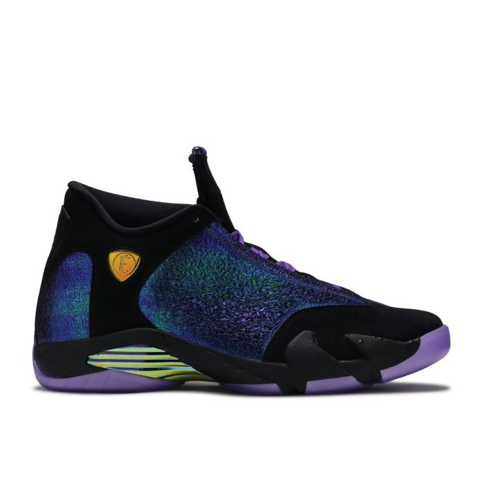 ナイキ エアジョーダン Air Jordan 【 Jordan 14 Retro Db \u0027Doernbecher\u0027 2019 Men Black/Court Purple/Multi-Color/White 】 レトロ メンズ 黒いこと 黒いこと 厚地の外套 Purple 紫・パープル 白いこと 白いこと 靴-メンズ靴