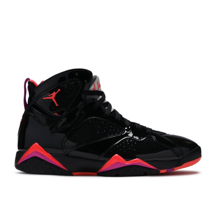 ナイキ エアジョーダン Air Jordan 【 Wmns Jordan 7 Retro \u0027Black Gloss\u0027 Women Black/Bright Crimson-Anthracite 】 レトロ レディース 黒いこと 黒いこと