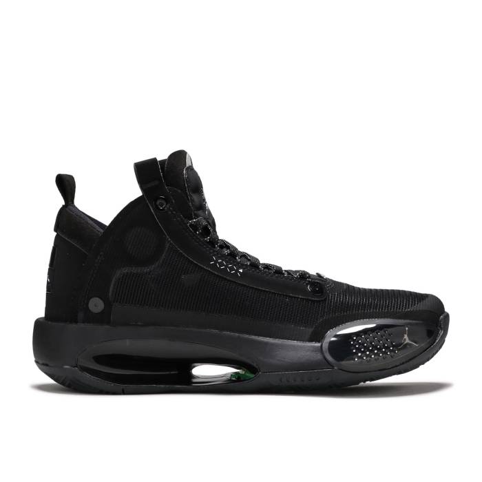 ナイキ　エアジョーダン Air Jordan 【 Jordan 34 Gs 'Black Cat' Youth Black/Dark/Smoke Grey/Electric Green 】 キッズ ベビー マタニティ キッズファッション 靴 スニーカー ジュニア キッズ 黒色 ブラック 灰色画像