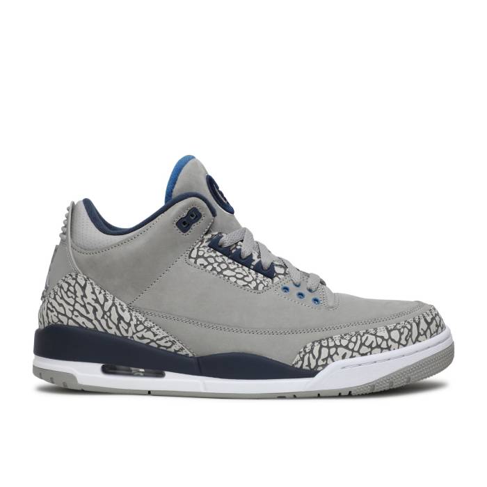 ナイキ　エアジョーダン Air Jordan 【 Jordan 3 'Georgetown Hoyas' Pe Men Pewter Grey/College Navy 】 メンズ 灰色 グレー カレッジ 紺色 ネイビー