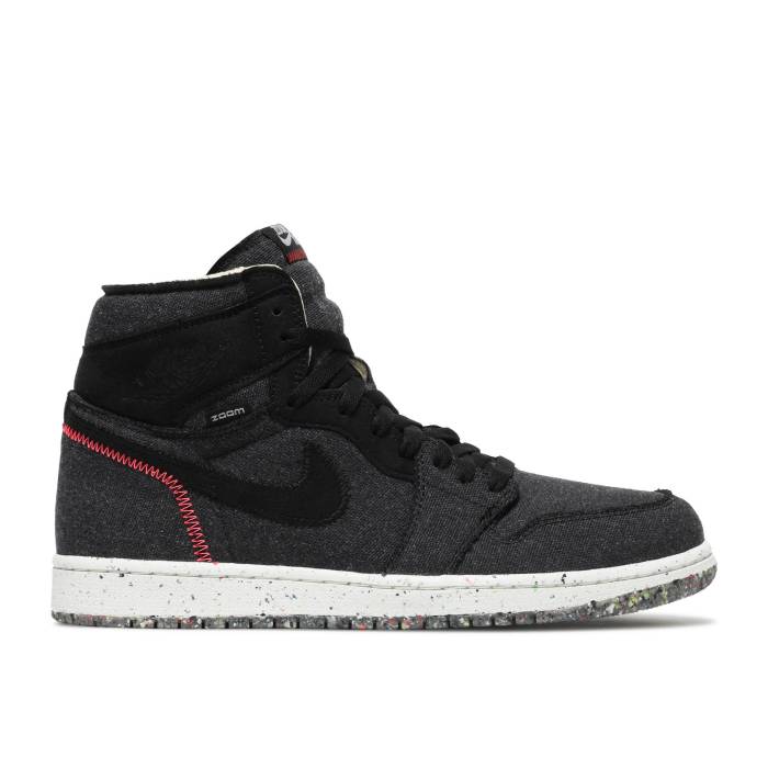 ナイキ　エアジョーダン Air Jordan 【 Jordan 1 High Zoom 'Crater' Men Black/Wolf Grey/Flash Crimson 】 ハイ ズーム メンズ 黒色 ブラック 灰色 グレー クリムゾン
