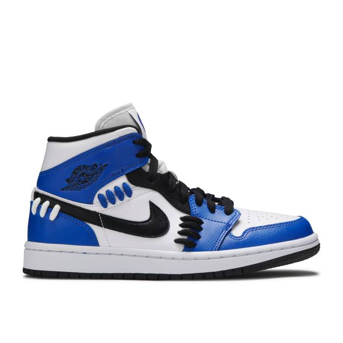 ナイキ エアジョーダン Air Jordan 【 Wmns Jordan 1 Mid \u0027Sisterhood\u0027 Women Game Royal/Black/White 】 ミッド レディース Game 手合わせ 黒いこと 黒いこと 白いこと 白いこと レディース靴-スニーカー