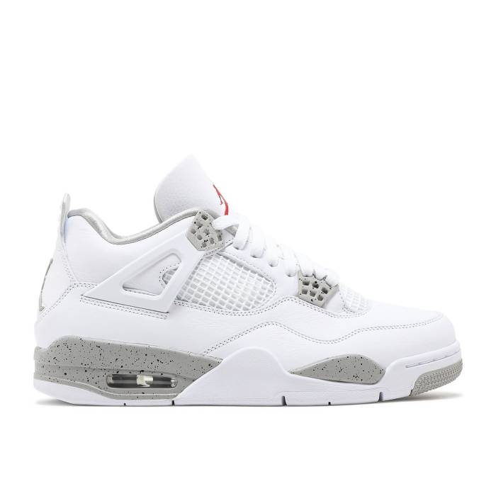 ナイキ エアジョーダン Air Jordan 【 Jordan 4 Retro \u0027White Oreo\u0027 Men White/Tech Grey/Black/Fire Red 】 レトロ メンズ 白いこと 白いこと テック 薄墨色 薄墨色 黒いこと 黒いこと 火の手 Red 赤・赤いこと