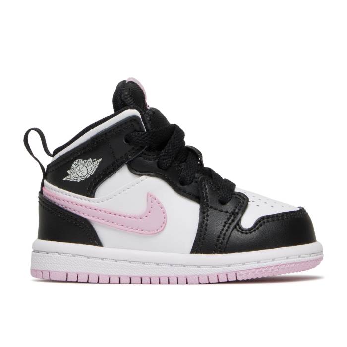 ナイキ エアジョーダン Air Jordan 【 Jordan 1 Mid Td \u0027White Light Arctic Pink\u0027 Infant White/Light Arctic Pink/Black 】 ミッド もの言う花 白いこと 白いこと pink さくら色 黒いこと 黒いこと