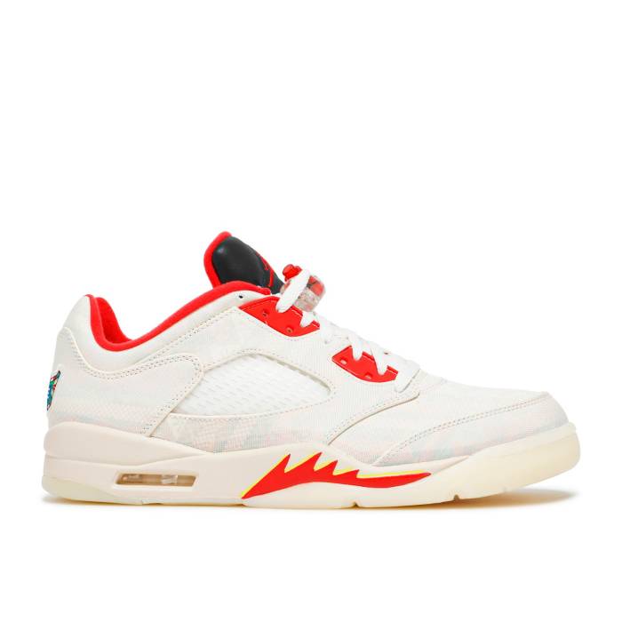 ナイキ　エアジョーダン Air Jordan 【 Jordan 5 Retro Low 'Chinese New Year' 2021 Men Sail/Chile Red/Opti Yellow/Pearl White 】 レトロ メンズ Red 赤・レッド yellow 黄色・イエロー パール 白色 ホワイト