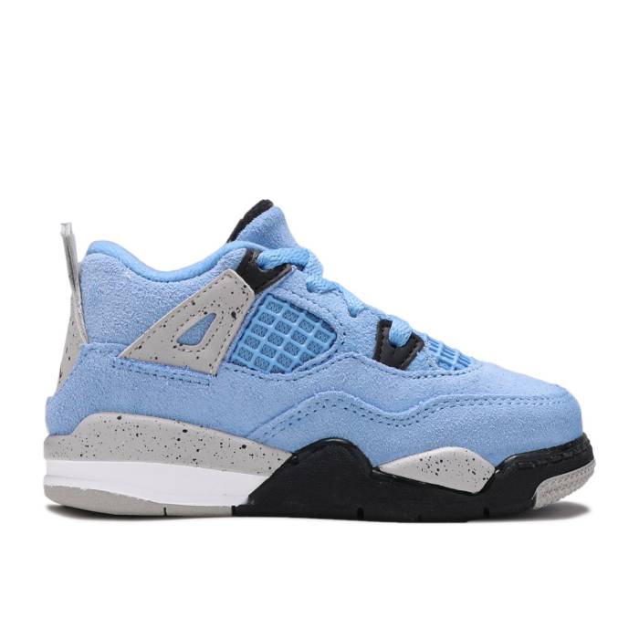 ナイキ エアジョーダン Air Jordan 【 Jordan 4 Retro Td \u0027University Blue\u0027 Infant University Blue/Tech Grey/White/Black 】 レトロ もの言う花 青碧 青碧 テック 薄墨色 薄墨色 白いこと 白いこと 黒いこと 黒いこと