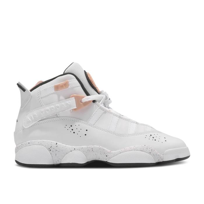 ナイキ エアジョーダン Air Jordan 【 Jordan 6 Rings ガウス \u0027Arctic Orange\u0027 Youth White/Anthracite/Arctic Orange 】 輪っか 御坊っちゃん キッズ 白いこと 白いこと orange 橙・オレンジ色