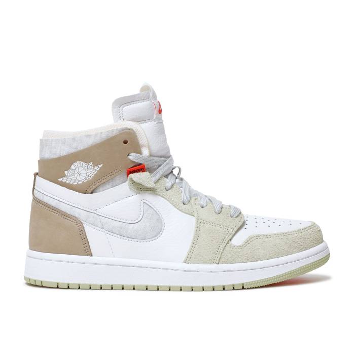 ナイキ エアジョーダン Air Jordan 【 Wmns Jordan 1 High Zoom Comfort \u0027Olive Aura\u0027 Women White/Olive Aura/Khaki/Grey Heather 】 御機嫌 望遠レンズ レディース 白いこと 白いこと olive オリーブ 雰囲気 カーキ 薄墨色 薄墨色 heathe