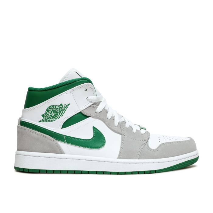 ナイキ　エアジョーダン Air Jordan 【 Jordan 1 Mid Se 'Grey Pine Green' Men White/Light Smoke Grey/Pine Green 】 ミッド メンズ 白色 ホワイト 灰色 グレー green 緑・グリーン 44,525円